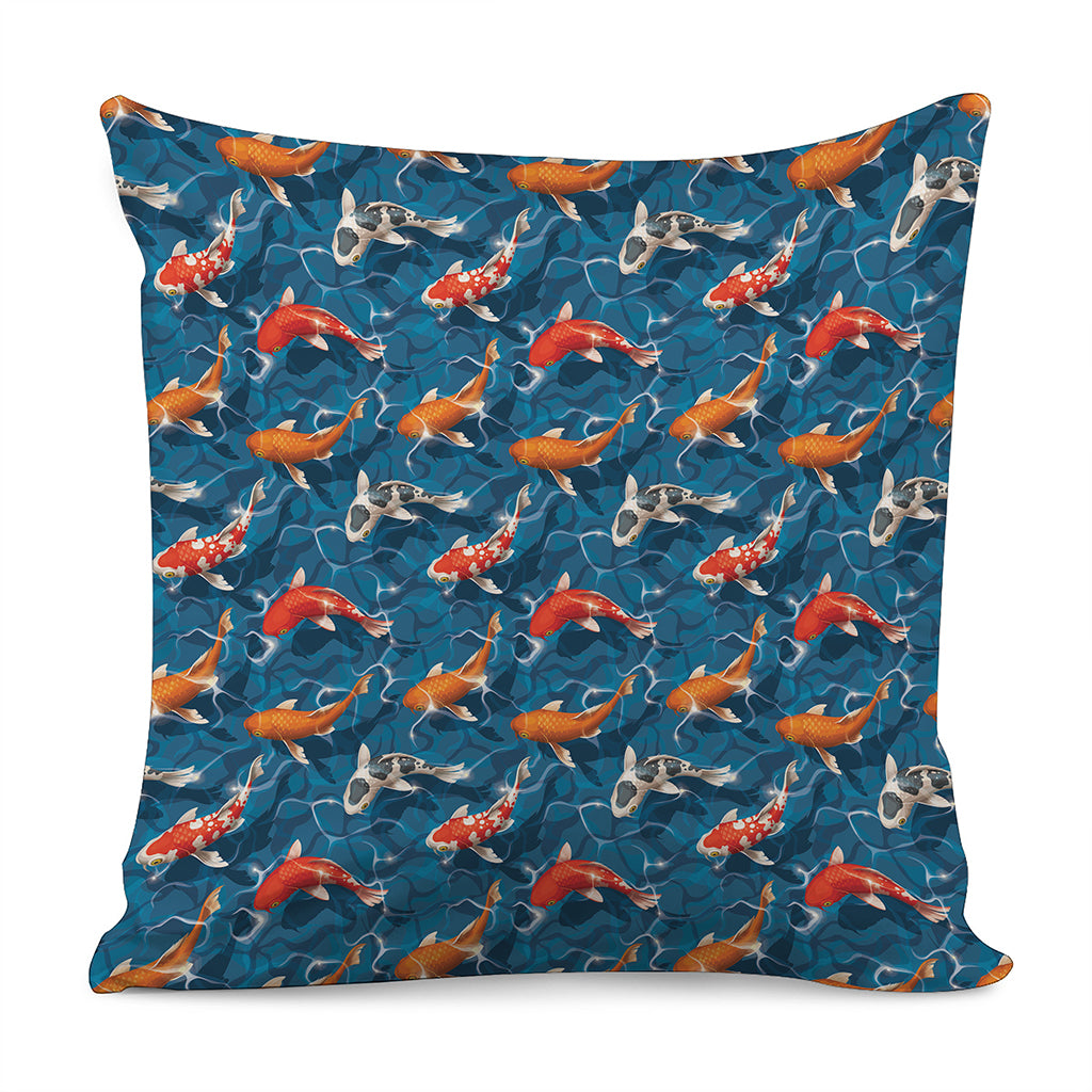 Koi Fish Pattern Print Pillow Cover