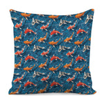 Koi Fish Pattern Print Pillow Cover
