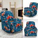 Koi Fish Pattern Print Recliner Slipcover