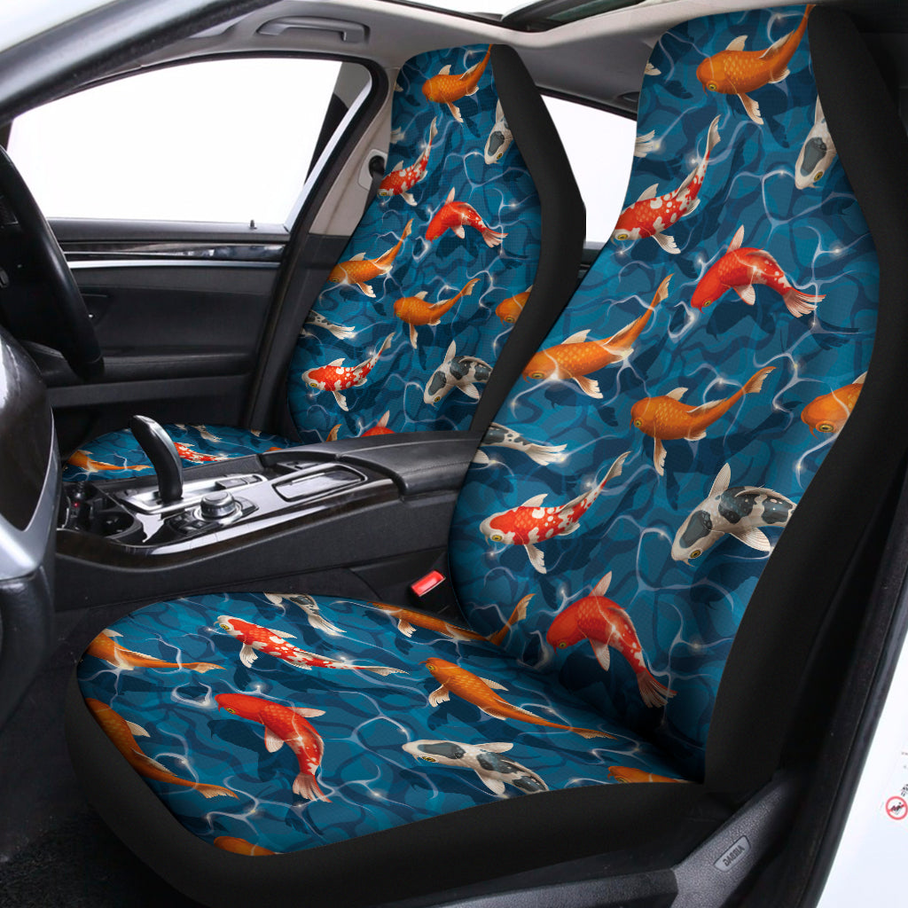 Koi Fish Pattern Print Universal Fit Car Seat Covers