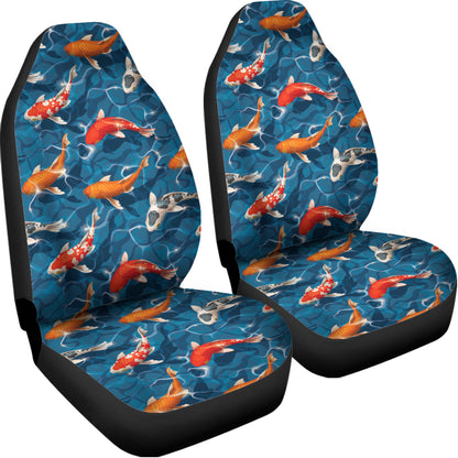 Koi Fish Pattern Print Universal Fit Car Seat Covers