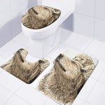 Labrador Retriever And Puppy Print 3 Piece Bath Mat Set