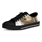 Labrador Retriever And Puppy Print Black Low Top Shoes 