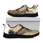 Labrador Retriever And Puppy Print Black Sneakers