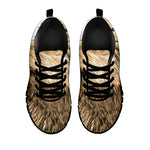 Labrador Retriever And Puppy Print Black Sneakers