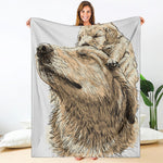 Labrador Retriever And Puppy Print Blanket