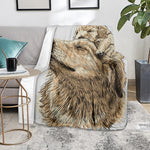 Labrador Retriever And Puppy Print Blanket