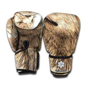 Labrador Retriever And Puppy Print Boxing Gloves