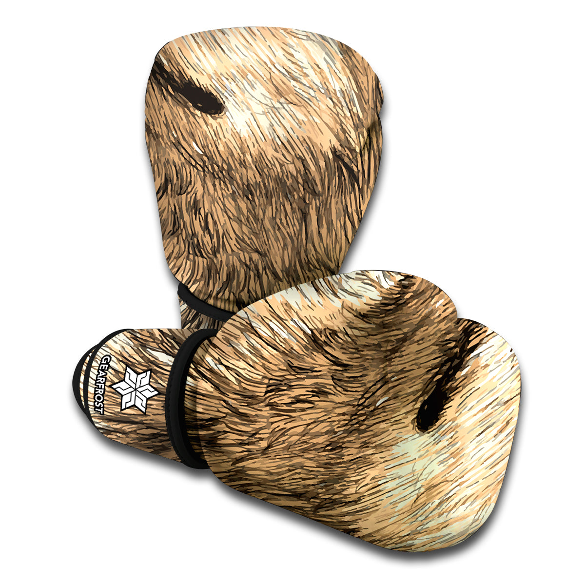 Labrador Retriever And Puppy Print Boxing Gloves