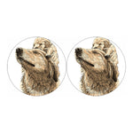 Labrador Retriever And Puppy Print Car Coasters