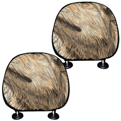 Labrador Retriever And Puppy Print Car Headrest Covers