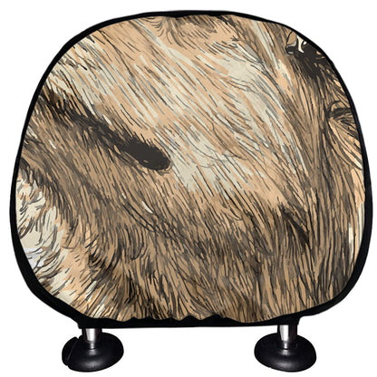 Labrador Retriever And Puppy Print Car Headrest Covers