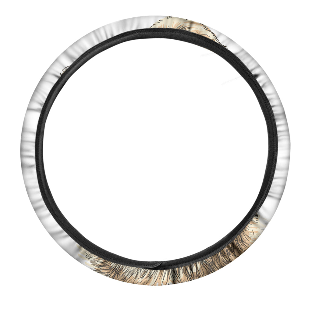 Labrador Retriever And Puppy Print Car Steering Wheel Cover