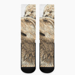 Labrador Retriever And Puppy Print Crew Socks