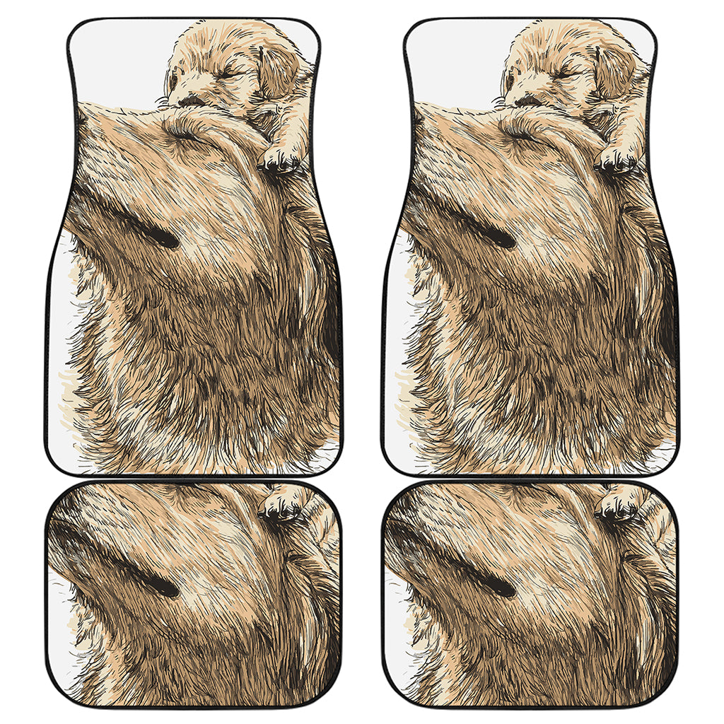 Labrador Retriever And Puppy Print Front and Back Car Floor Mats
