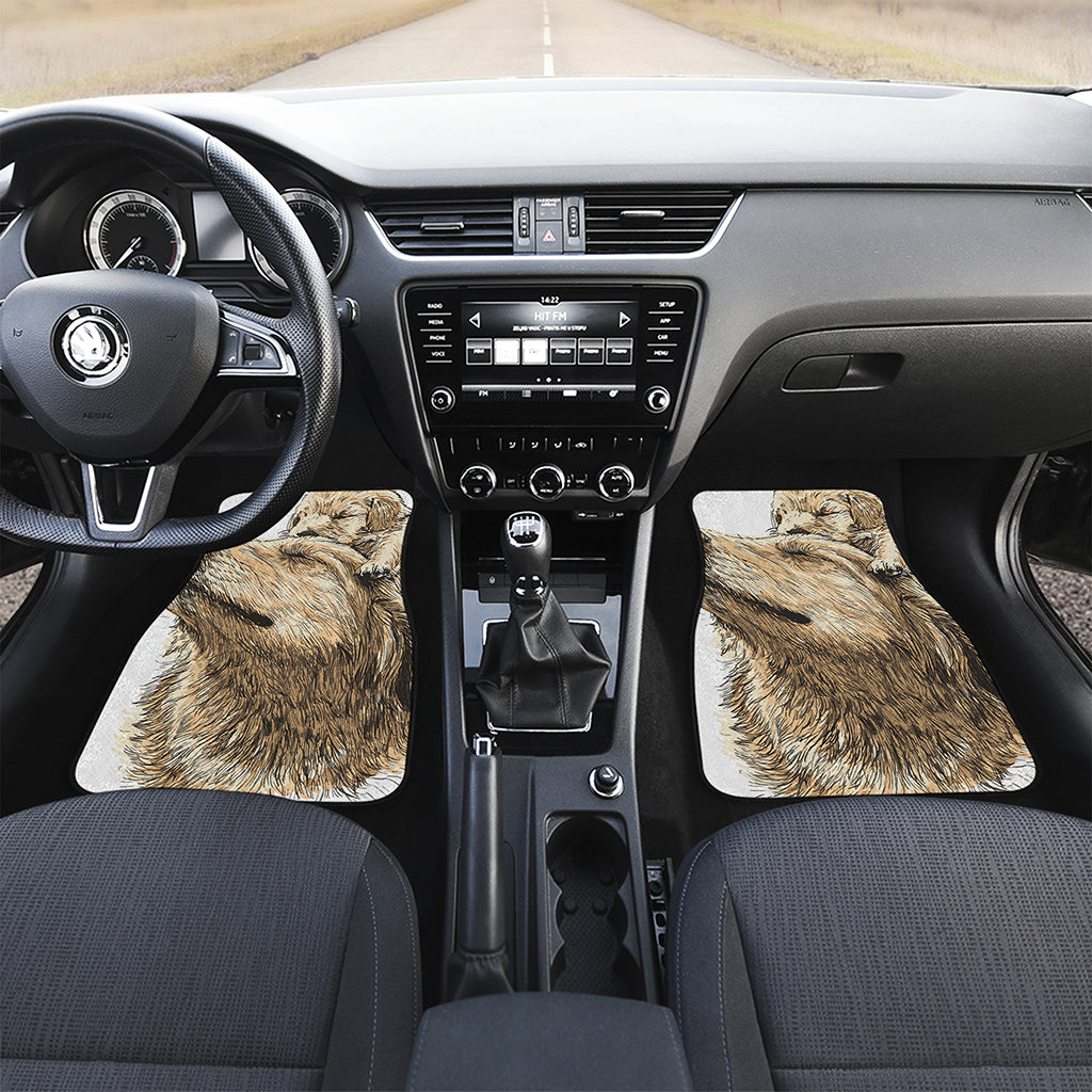 Labrador Retriever And Puppy Print Front and Back Car Floor Mats