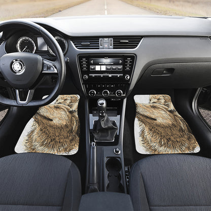 Labrador Retriever And Puppy Print Front and Back Car Floor Mats