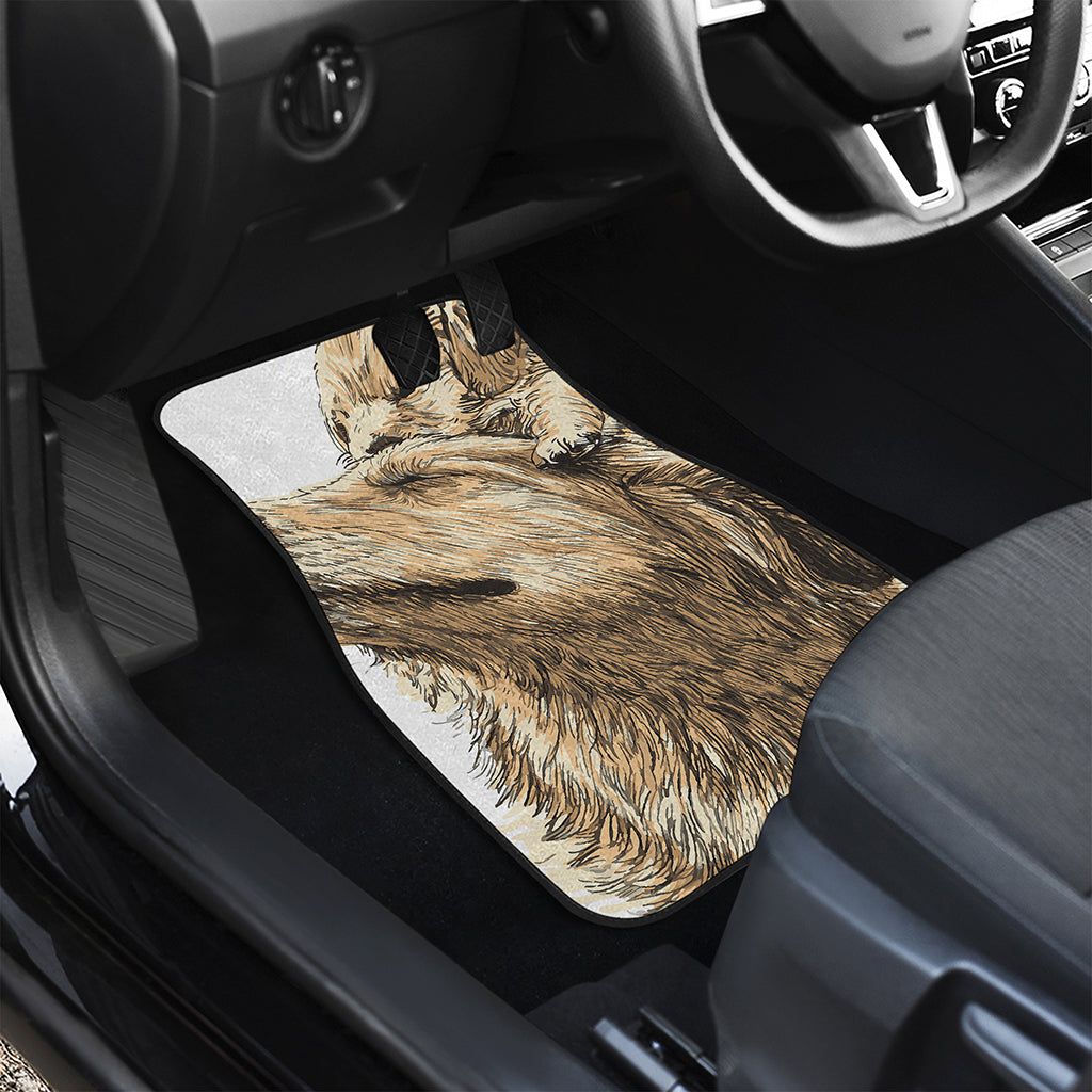 Labrador Retriever And Puppy Print Front Car Floor Mats