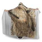 Labrador Retriever And Puppy Print Hooded Blanket