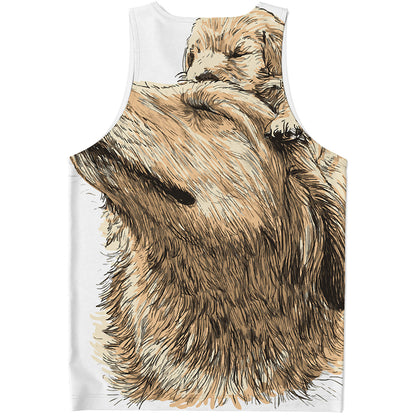 Labrador Retriever And Puppy Print Men's Tank Top