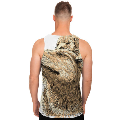 Labrador Retriever And Puppy Print Men's Tank Top
