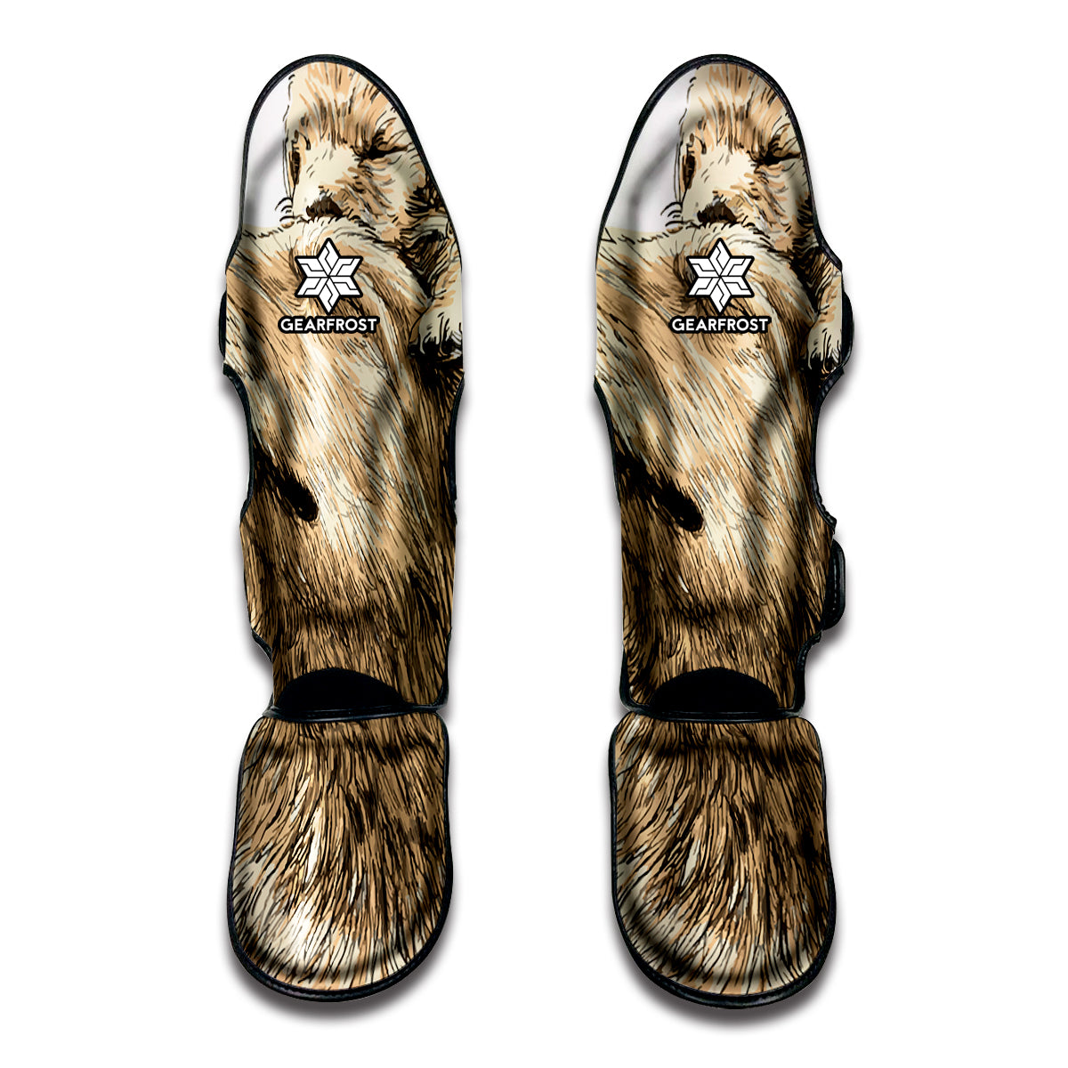 Labrador Retriever And Puppy Print Muay Thai Shin Guard