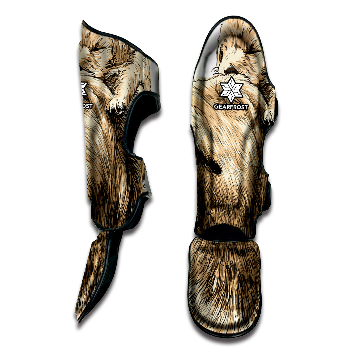 Labrador Retriever And Puppy Print Muay Thai Shin Guard
