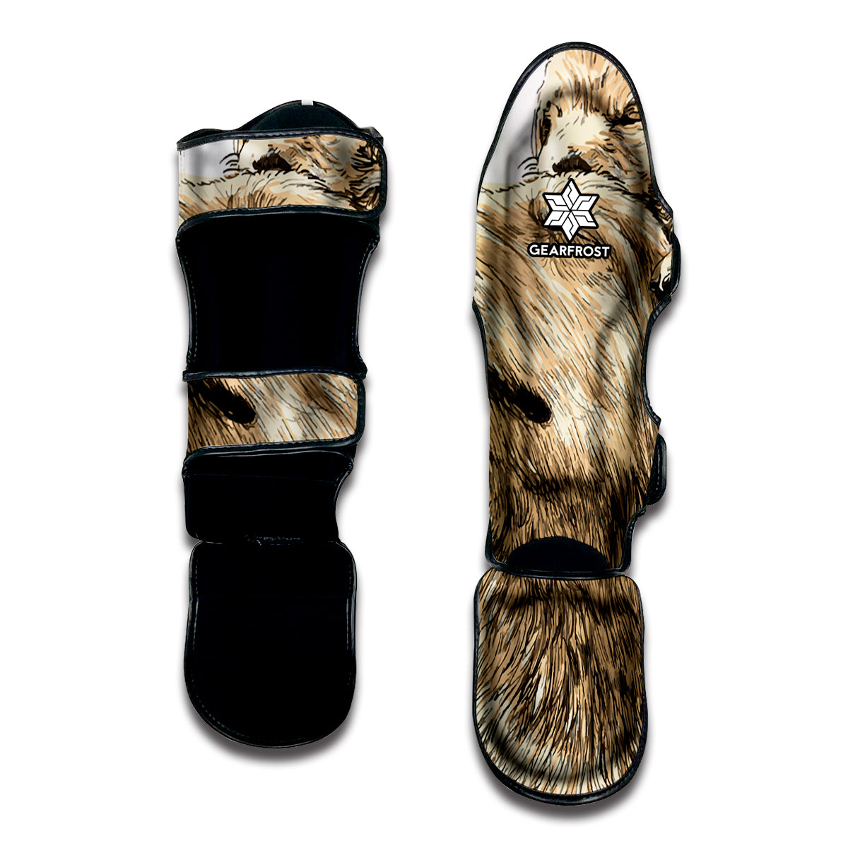 Labrador Retriever And Puppy Print Muay Thai Shin Guard