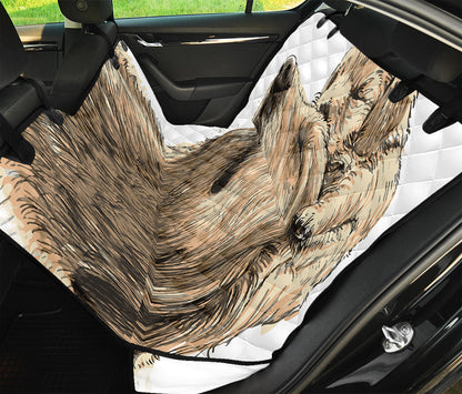 Labrador Retriever And Puppy Print Pet Car Back Seat Cover