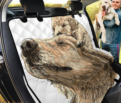 Labrador Retriever And Puppy Print Pet Car Back Seat Cover
