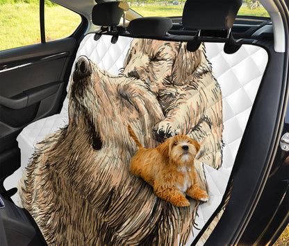 Labrador Retriever And Puppy Print Pet Car Back Seat Cover