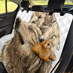 Labrador Retriever And Puppy Print Pet Car Back Seat Cover