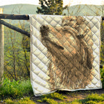 Labrador Retriever And Puppy Print Quilt