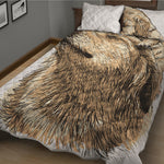 Labrador Retriever And Puppy Print Quilt Bed Set