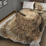 Labrador Retriever And Puppy Print Quilt Bed Set