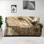 Labrador Retriever And Puppy Print Sofa Cover
