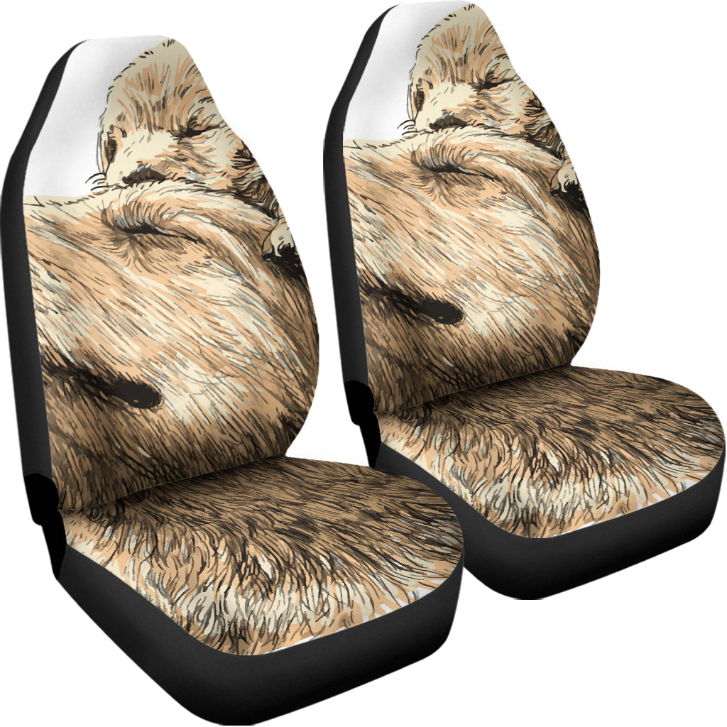 Labrador Retriever And Puppy Print Universal Fit Car Seat Covers
