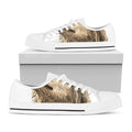 Labrador Retriever And Puppy Print White Low Top Sneakers