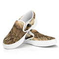 Labrador Retriever And Puppy Print White Slip On Sneakers