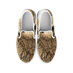 Labrador Retriever And Puppy Print White Slip On Shoes