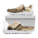 Labrador Retriever And Puppy Print White Sneakers