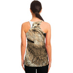 Labrador Retriever And Puppy Print Women's Racerback Tank Top