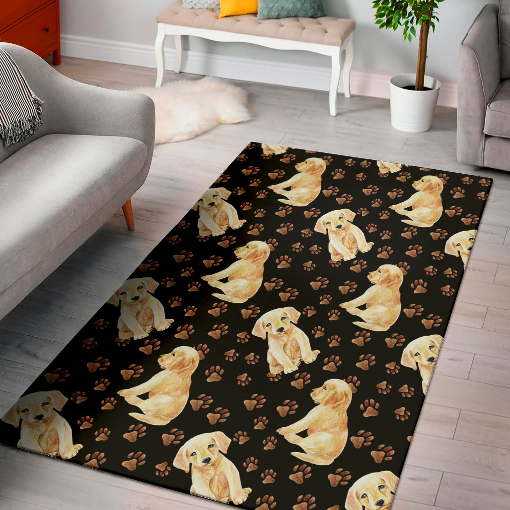Labrador Retriever Puppy Pattern Print Area Rug