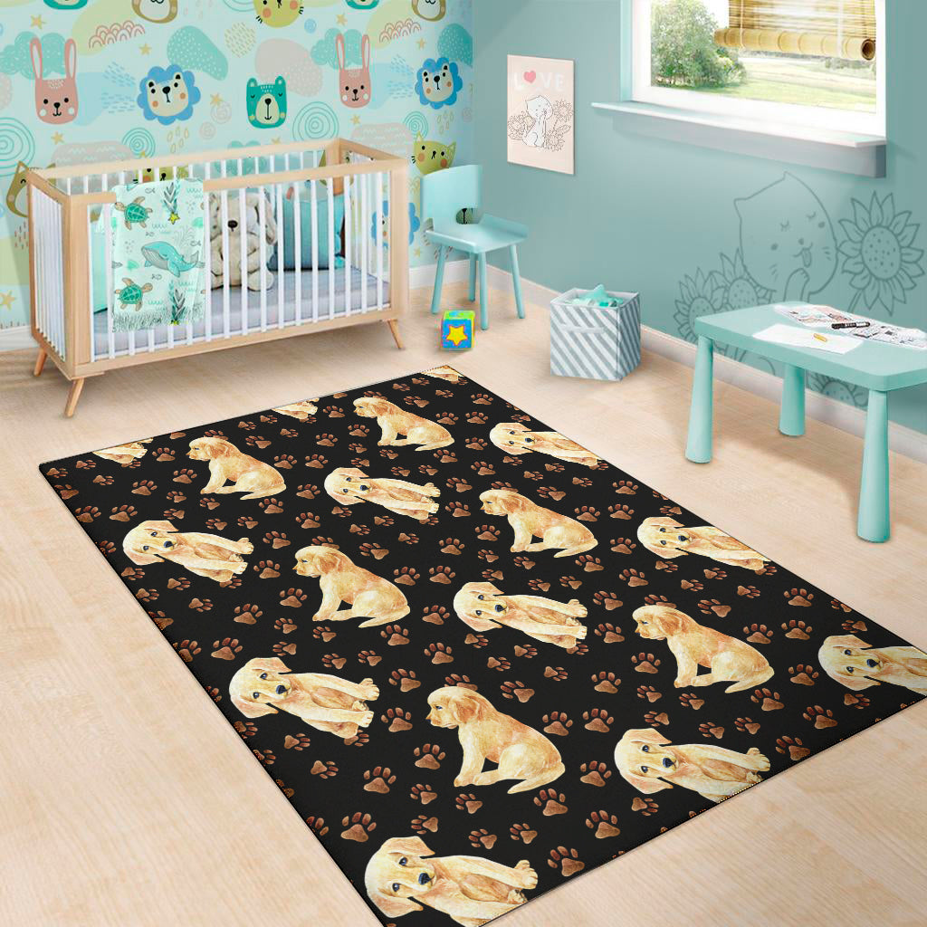 Labrador Retriever Puppy Pattern Print Area Rug