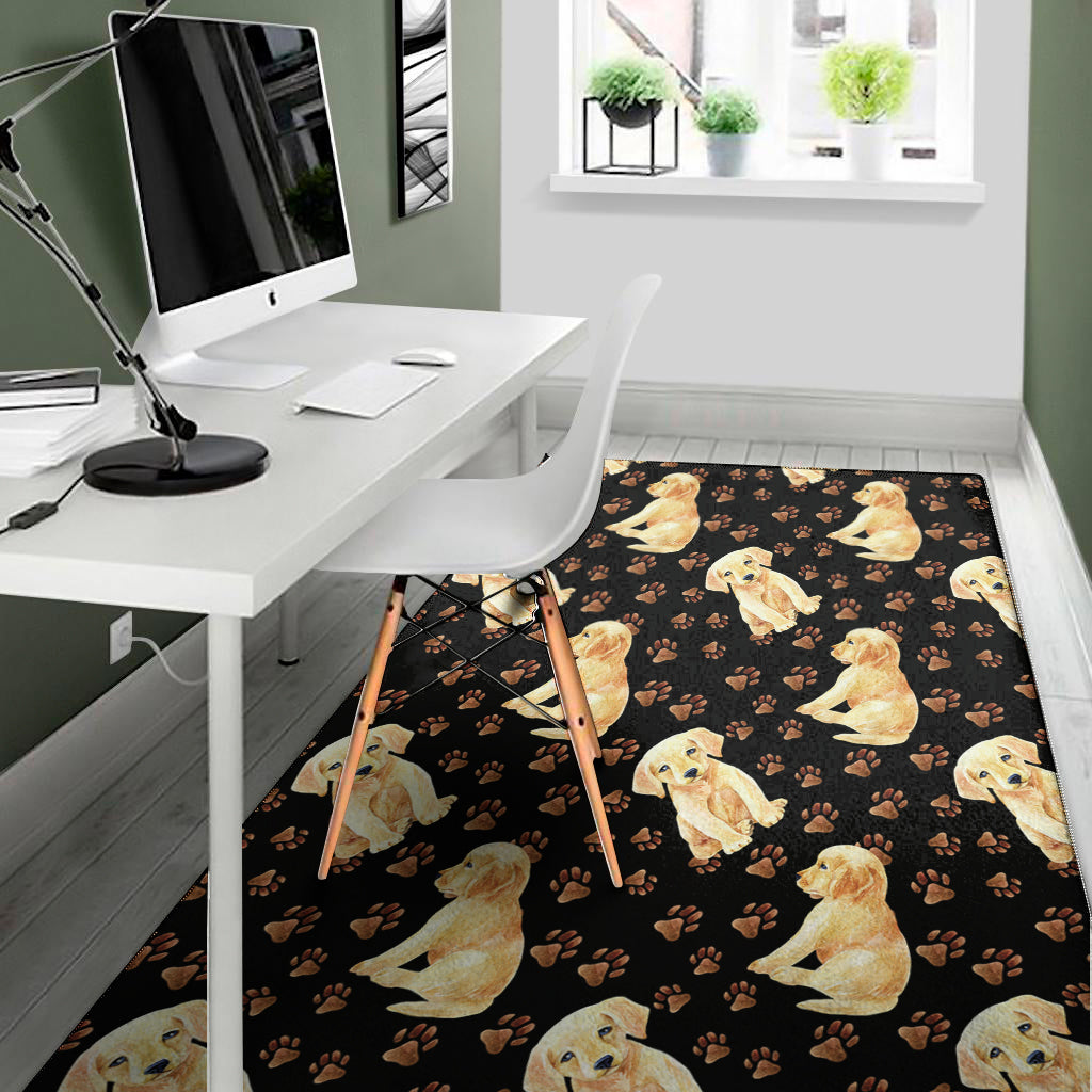 Labrador Retriever Puppy Pattern Print Area Rug