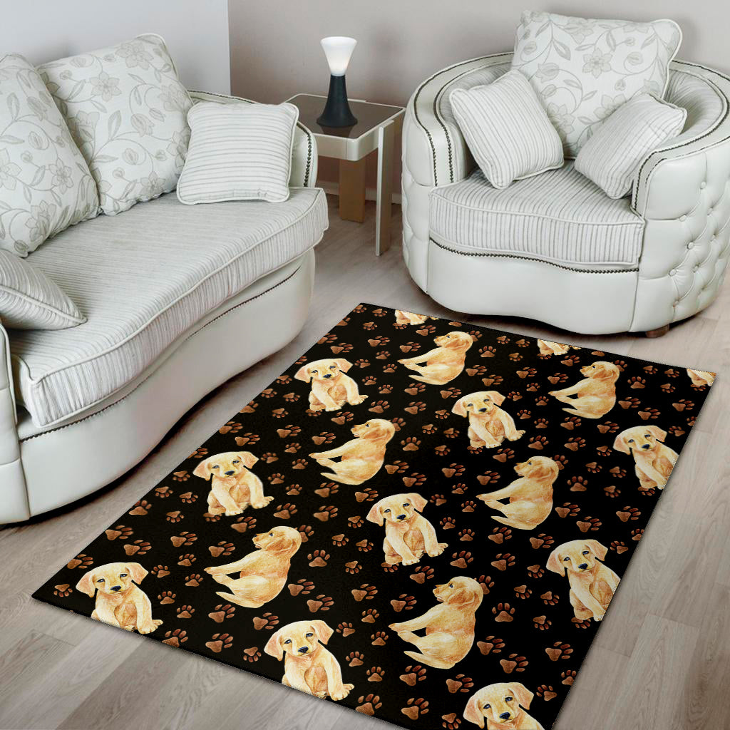 Labrador Retriever Puppy Pattern Print Area Rug