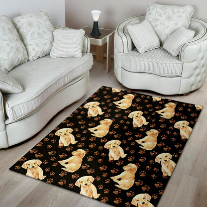 Labrador Retriever Puppy Pattern Print Area Rug