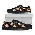 Labrador Retriever Puppy Pattern Print Black Low Top Sneakers
