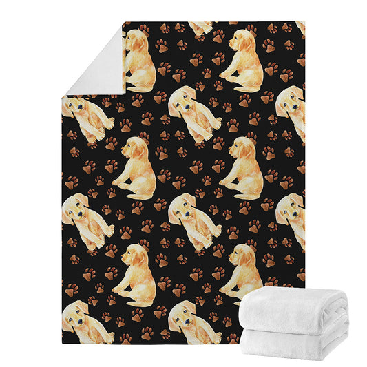 Labrador Retriever Puppy Pattern Print Blanket