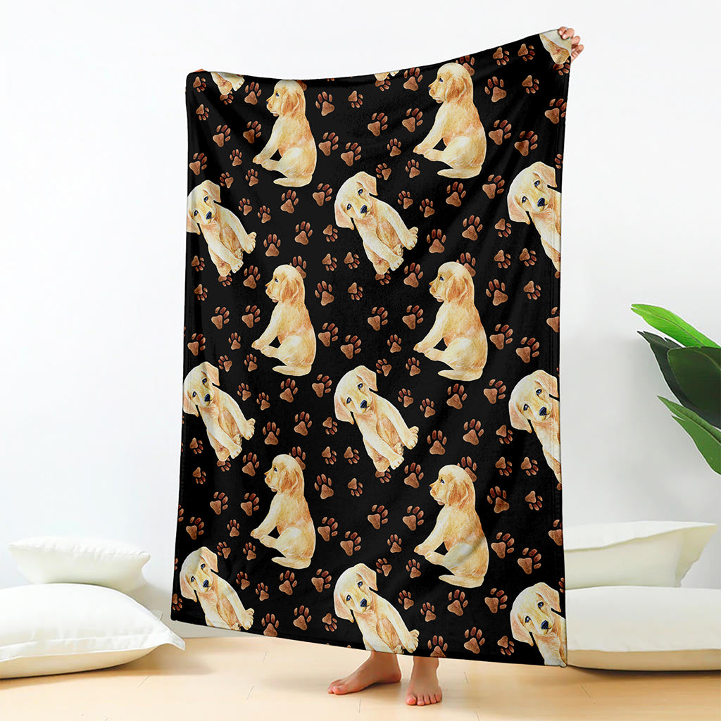 Labrador Retriever Puppy Pattern Print Blanket
